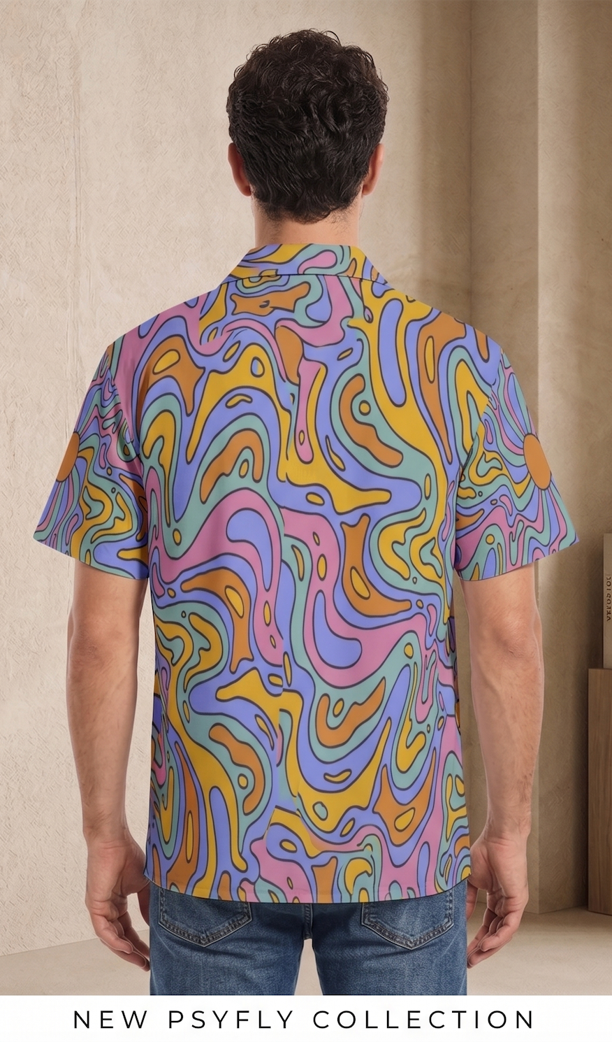 CAMISA ROW PSICODELICA PARA FESTIVAL DE VERANO