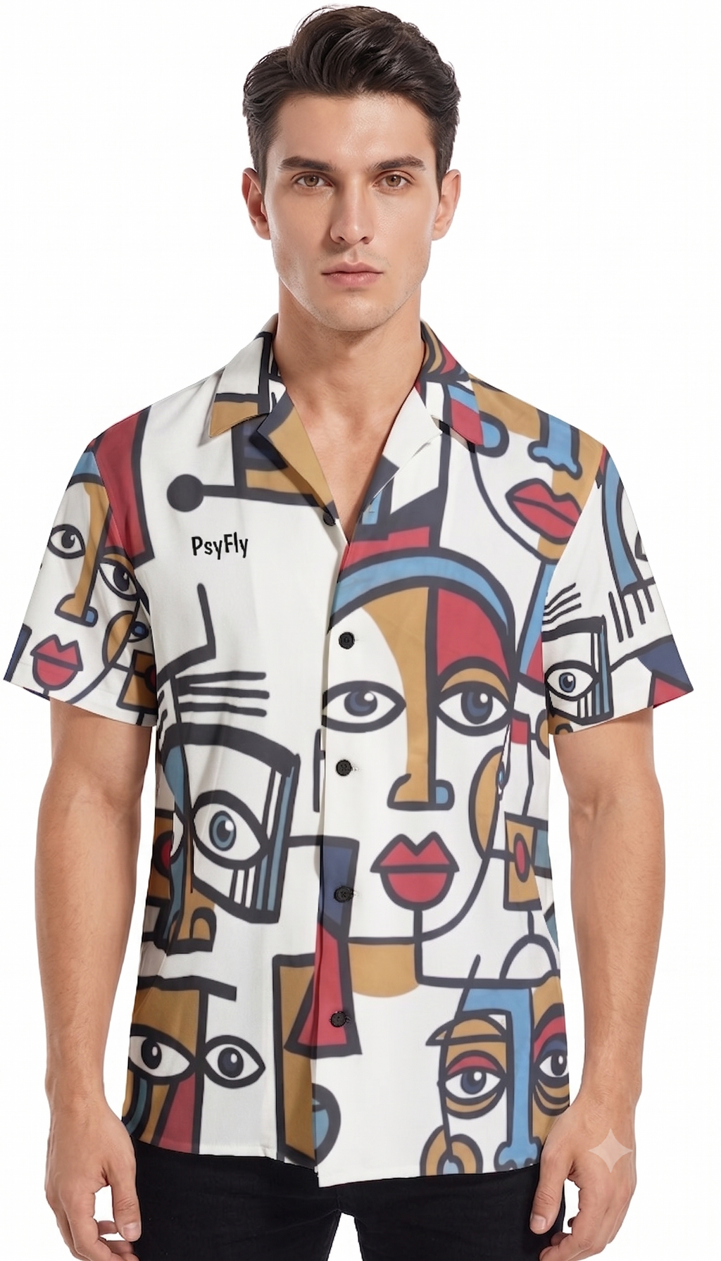 CAMISA PSICODÉLICA CARAS