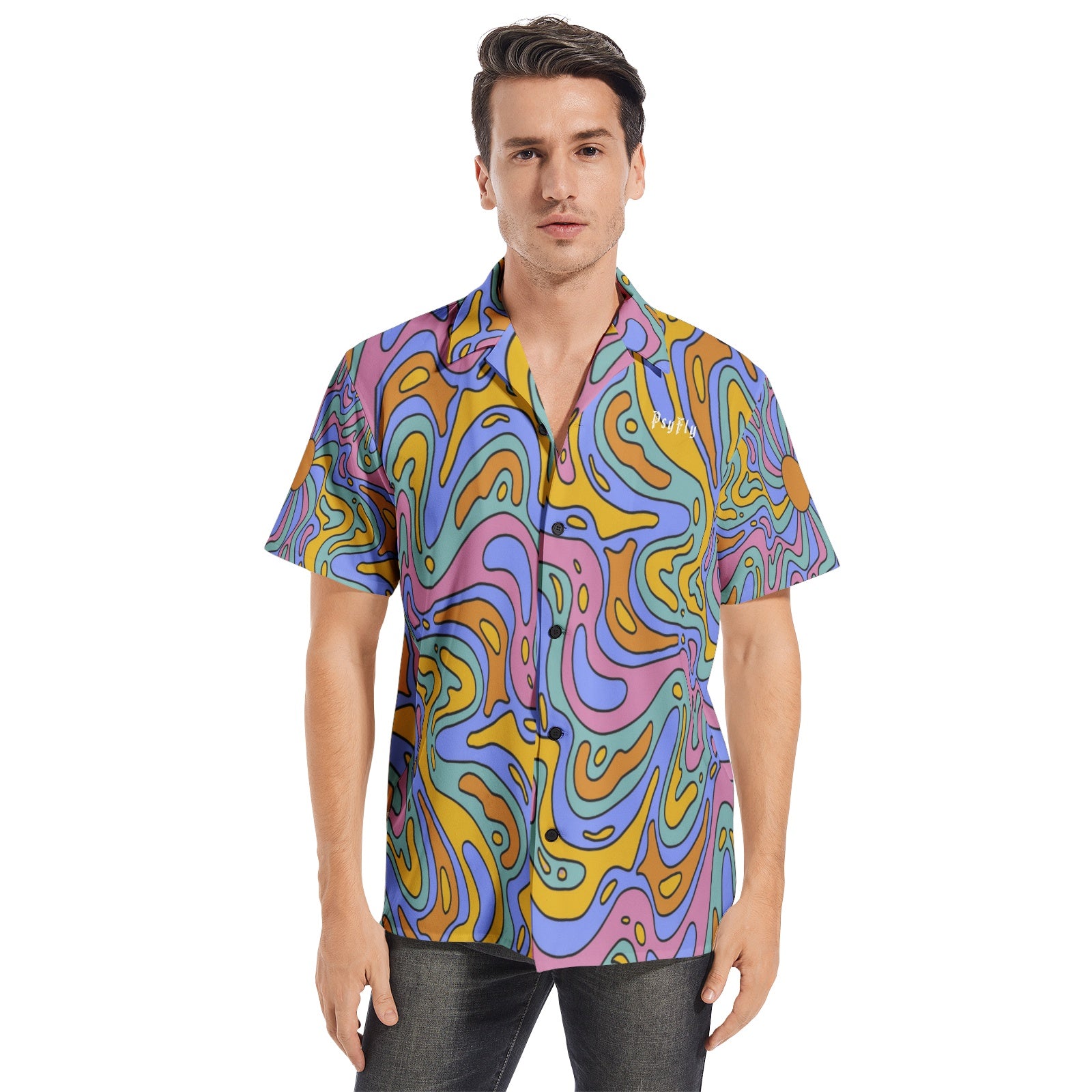 CAMISA ROW PSICODELICA PARA FESTIVAL DE VERANO