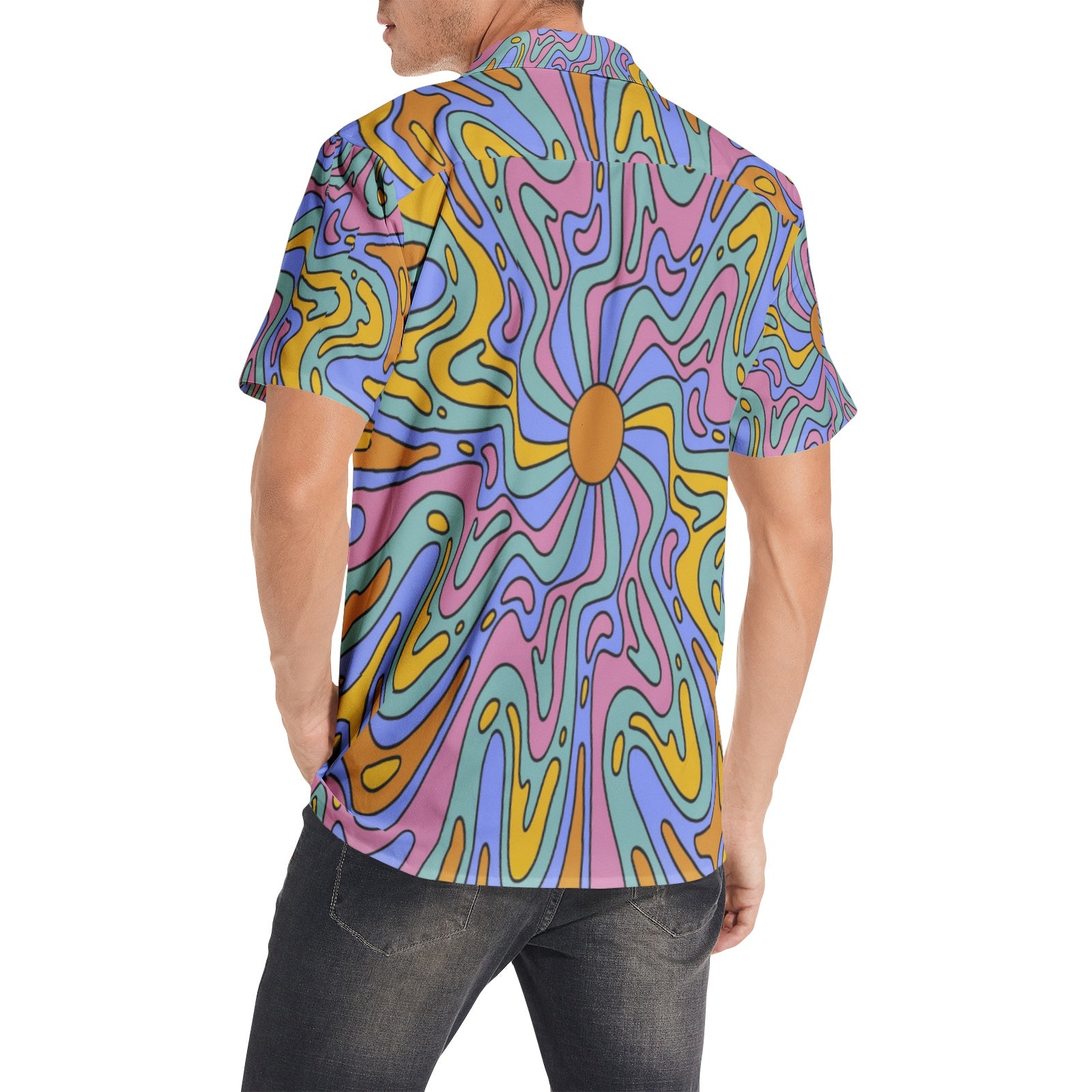 CAMISA ROW PSICODELICA PARA FESTIVAL DE VERANO